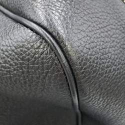 Pre Owned Prada Vitello Dino Triangle Backpack Black Leather