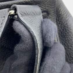 Pre Owned Prada Vitello Dino Triangle Backpack Black Leather