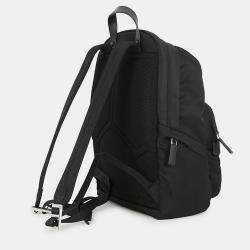 Pre Owned Prada Re-Nylon X Saffiano Leather Backpack Black Nylon Leather