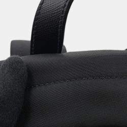 Pre Owned Prada Re-Nylon X Saffiano Leather Backpack Black Nylon Leather
