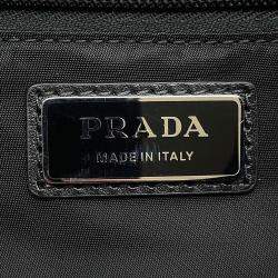 مملوكة مسبقًا Prada Re-Nylon Xleather Backpack Black Nylon Leather Size Black