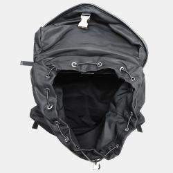 مملوكة مسبقًا Prada Re-Nylon Xleather Backpack Black Nylon Leather Size Black