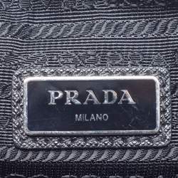 Pre Owned حقيبة مسنجر برادا نايلون رمادي/أسود مع شعار