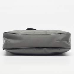 Pre Owned حقيبة مسنجر برادا نايلون رمادي/أسود مع شعار