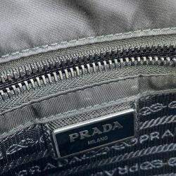 Pre Owned Prada Shoulder Bag Black/Gray/Brown Nylon Leather
