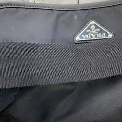 Pre Owned Prada Shoulder Bag Black/Gray/Brown Nylon Leather