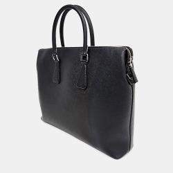 مملوكة مسبقًا Prada Black Saffiano Briefcase (2VG044)