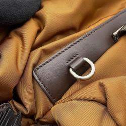 Pre Owned Prada 2Vz117 Backpack Brown Nylon Leather Backpack Bag