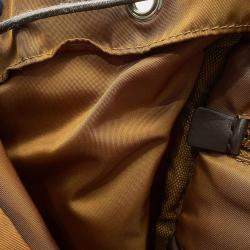 Pre Owned Prada 2Vz117 Backpack Brown Nylon Leather Backpack Bag