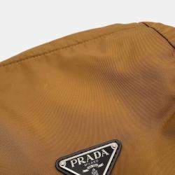 Pre Owned Prada 2Vz117 Backpack Brown Nylon Leather Backpack Bag