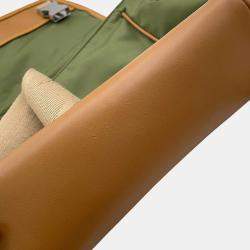 Pre Owned Prada Re-Nylon Saffiano Leather Messenger Bag Military Green Nylon Saffiano Leather Shoulder Bag