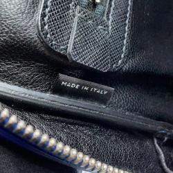 Pre Owned Prada Briefcase Blue Saffiano Leather Briefcase Bag