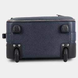 Pre Owned Prada 2VQ004 Navy Saffiano Leather Travel Bag