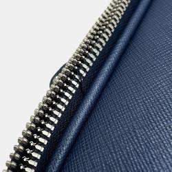 Pre Owned Prada 2VQ004 Navy Saffiano Leather Travel Bag