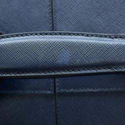Pre Owned Prada 2VQ004 Navy Saffiano Leather Travel Bag