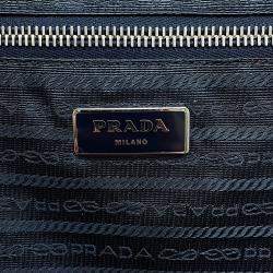 Pre Owned Prada 2VQ004 Navy Saffiano Leather Travel Bag