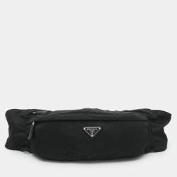 Pre Owned Prada Black Nylon Belt Bag