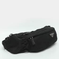 Pre Owned Prada Black Nylon Belt Bag