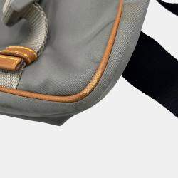 Pre Owned Prada 2VD769 Small Black Gray Brown Nylon Saffiano Leather Messenger Bag
