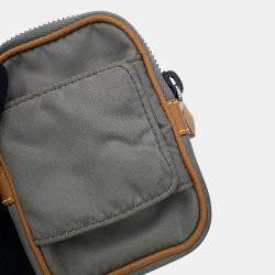Pre Owned Prada 2VD769 Small Black Gray Brown Nylon Saffiano Leather Messenger Bag
