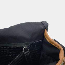 Pre Owned Prada 2VD769 Small Black Gray Brown Nylon Saffiano Leather Messenger Bag