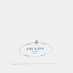 Pre Owned Prada 2VD769 Small Black Gray Brown Nylon Saffiano Leather Messenger Bag