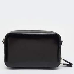 Pre Owned Prada Brique Black Brushed Leather Crossbody Bag