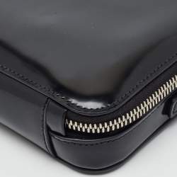 Pre Owned Prada Brique Black Brushed Leather Crossbody Bag