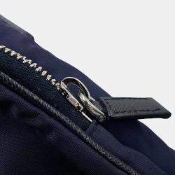 Pre Owned Prada Re-Nylon 2ZH155 Navy Nylon Leather Smartphone Case