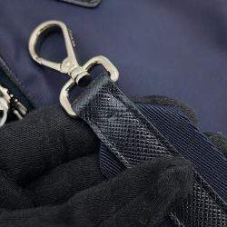 Pre Owned Prada Re-Nylon 2ZH155 Navy Nylon Leather Smartphone Case