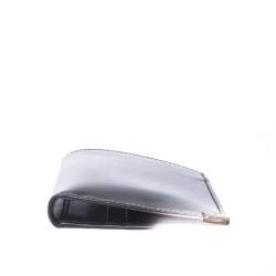 Prada Dark Brown Leather Bi Fold Card Holder