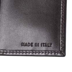 Prada Dark Brown Leather Bi Fold Card Holder
