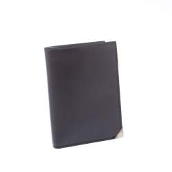 Prada Dark Brown Leather Bi Fold Card Holder