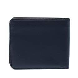 Pre Owned Prada Navy Blue Saffiano Leather Bifold Wallet