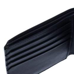 Pre Owned Prada Navy Blue Saffiano Leather Bifold Wallet