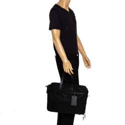 Prada Black Nylon Briefcase 