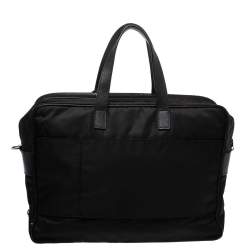 Prada Black Nylon Briefcase 
