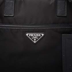 Prada Black Nylon Briefcase 