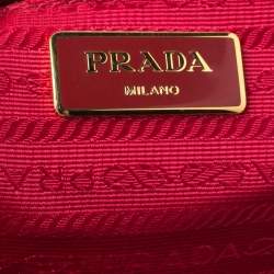 Prada Red Nylon and Leather Duffle Bag