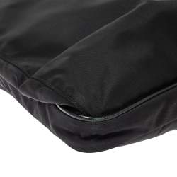 Pre Owned Prada Black Nylon and Leather Messenger Bag