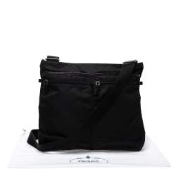Pre Owned Prada Black Nylon and Leather Messenger Bag
