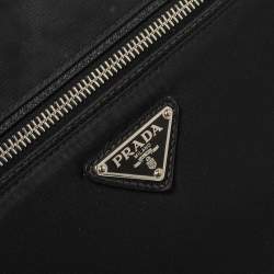 Prada Black Nylon Zip Document Pouch