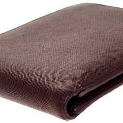 Prada  Burgundy Saffiano Lux Leather Bifold Wallet