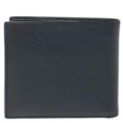 Prada Blue Saffiano Lux Leather Bifold Wallet