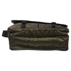 Prada Khaki Green/Black Nylon Flap Messenger Bag