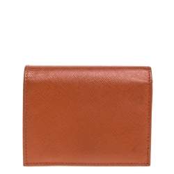 Prada Hazelnut Saffiano Lux Leather Bi-Fold Wallet