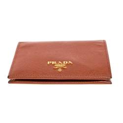 Prada Hazelnut Saffiano Lux Leather Bi-Fold Wallet