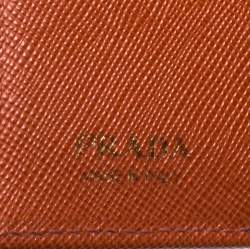 Prada Hazelnut Saffiano Lux Leather Bi-Fold Wallet