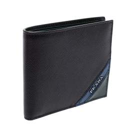 Prada Tri Color Saffiano Leather Bifold Wallet