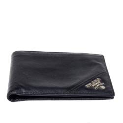 Prada Black Leather Bifold Wallet